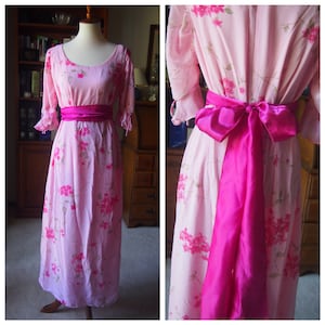 Pink Garden Tea Party Dress Gown - Regency Jane Austen or Edwardian 1800s 1900 style outfit