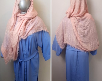 Biblical era peasant costume  - Women Bible dress tunic dress shepherdess townswoman shopkeeper etc - blue pink cream adult M L outfit shawl