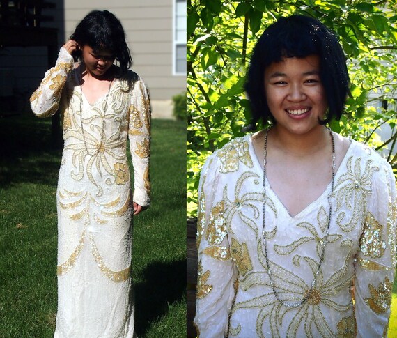 1920s white dress