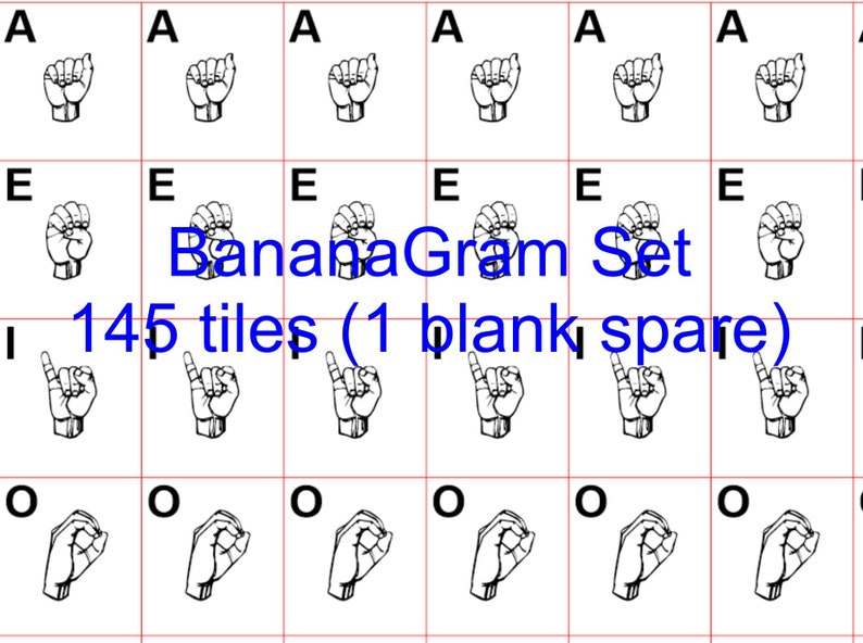 Alder Wood ASL Sign Language Scrabble Tiles image 4
