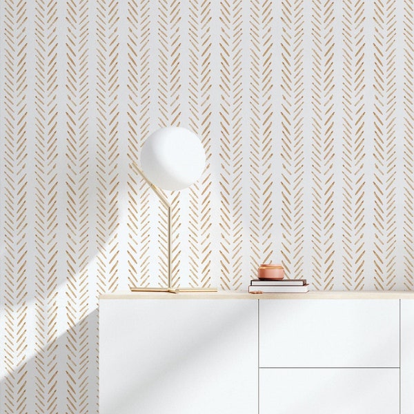 Terracotta herringbone wallpaper, Girl nursery wallpaper, Peel and stick wallpaper, Herringbone wallpaper, Wall wallpaper, WFL116