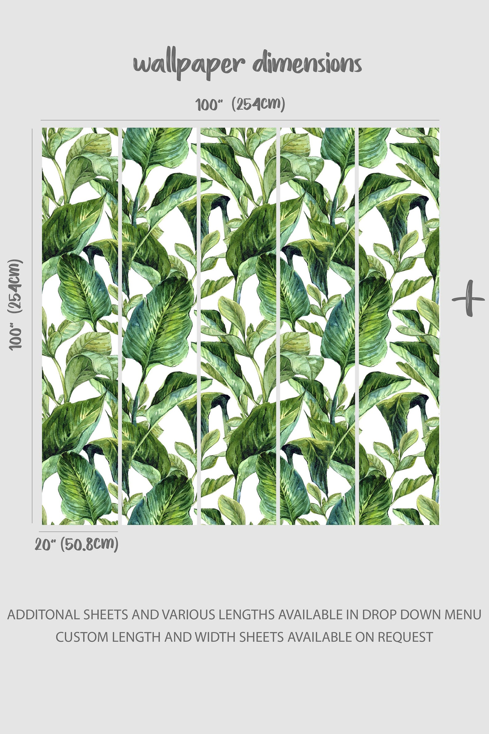 Removable Wallpaper With Banana Leaf Print Banana Leaves Peel Etsy