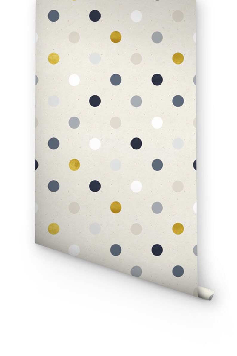 Peel and Stick Wallpaper With Polka Dot Pattern Removable - Etsy