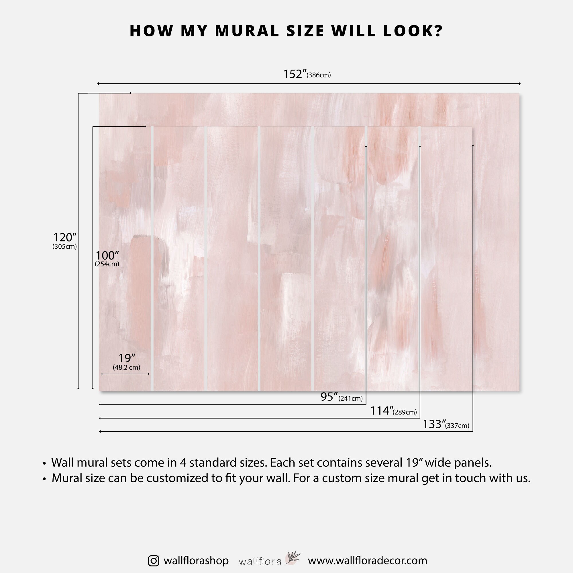 Pink Wall Covering for Bedroom Pink Paint Wallpaper Mural Etsy