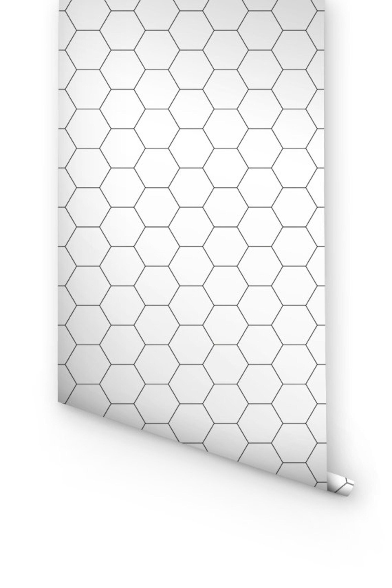 Peel and Stick Wallpaper With Honeycomb Pattern Black and - Etsy