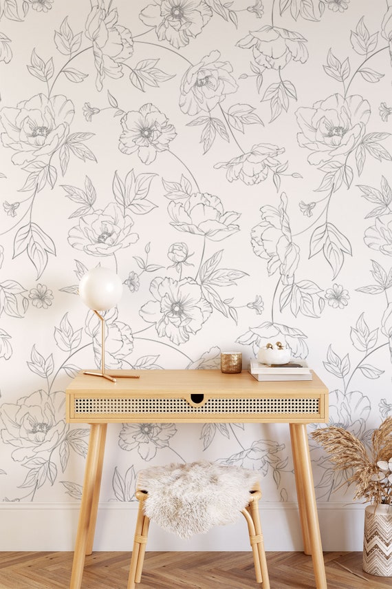 Super Cute Floral Peel And Stick Removable Wallpaper