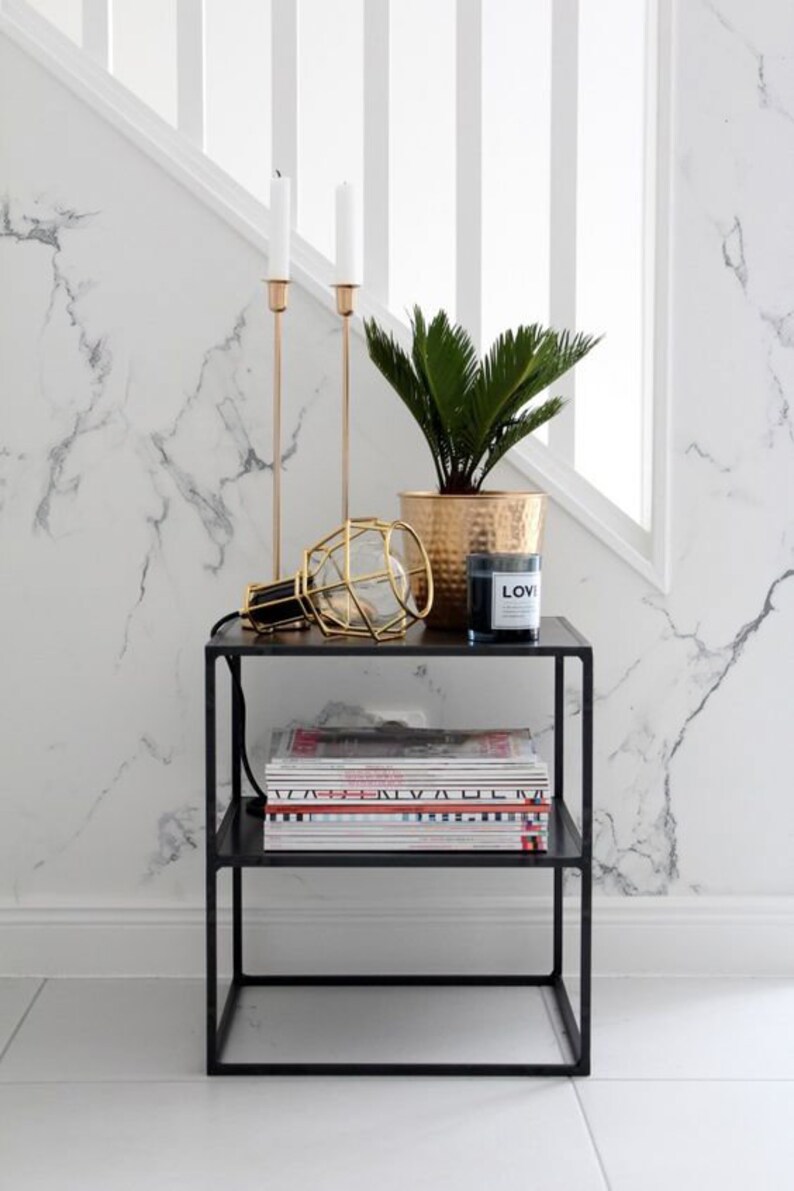 Marble Peel and Stick Wallpaper Removable Wallpaper White Etsy