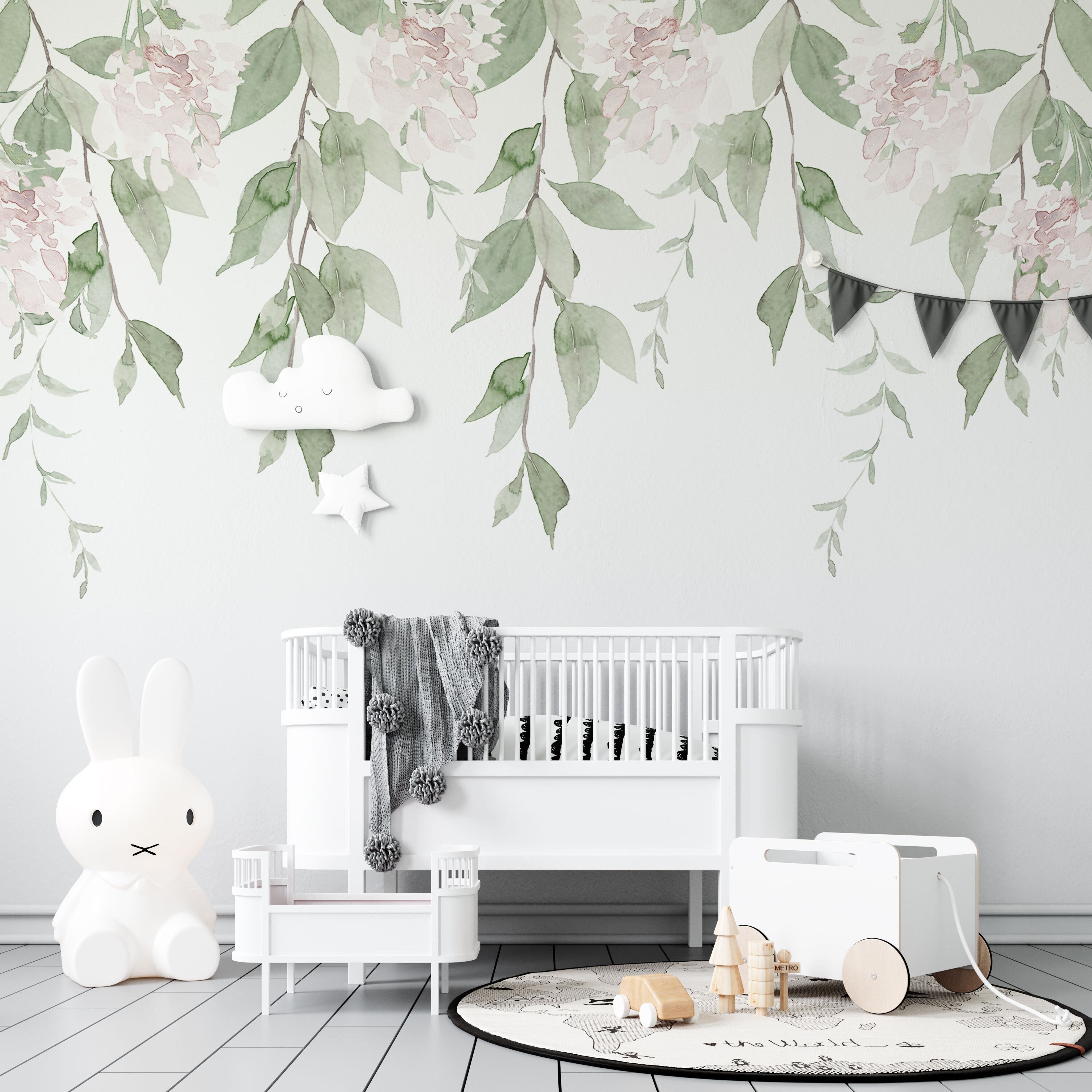 Floral Wallpaper Nursery for Jessi Malays Baby Girl  Inspired By This