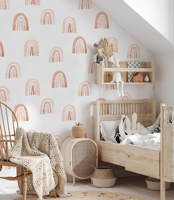 Wallpaper accent cheap wall nursery