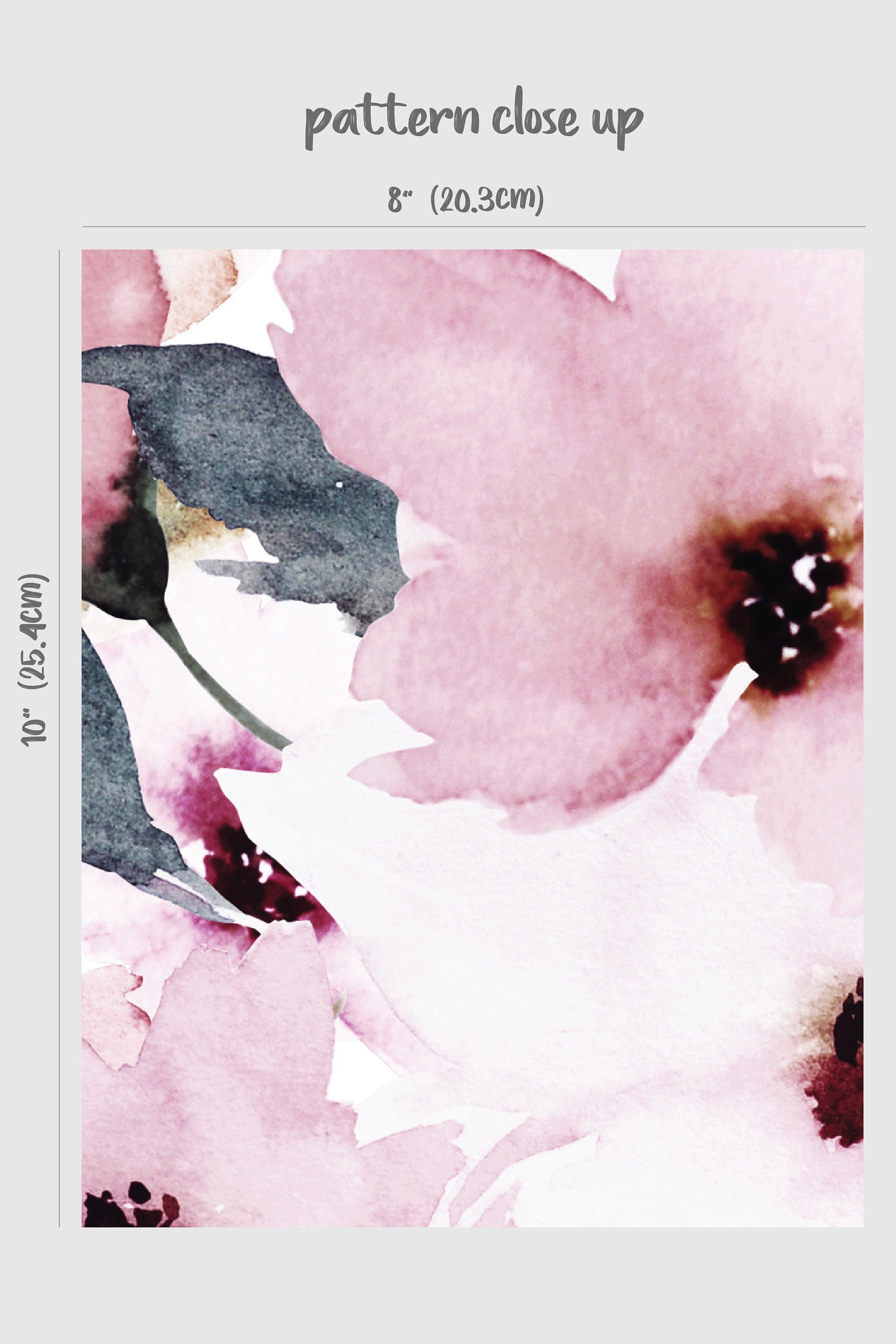 Floral Design Wall Mural Watercolor Wall Covering Floral - Etsy