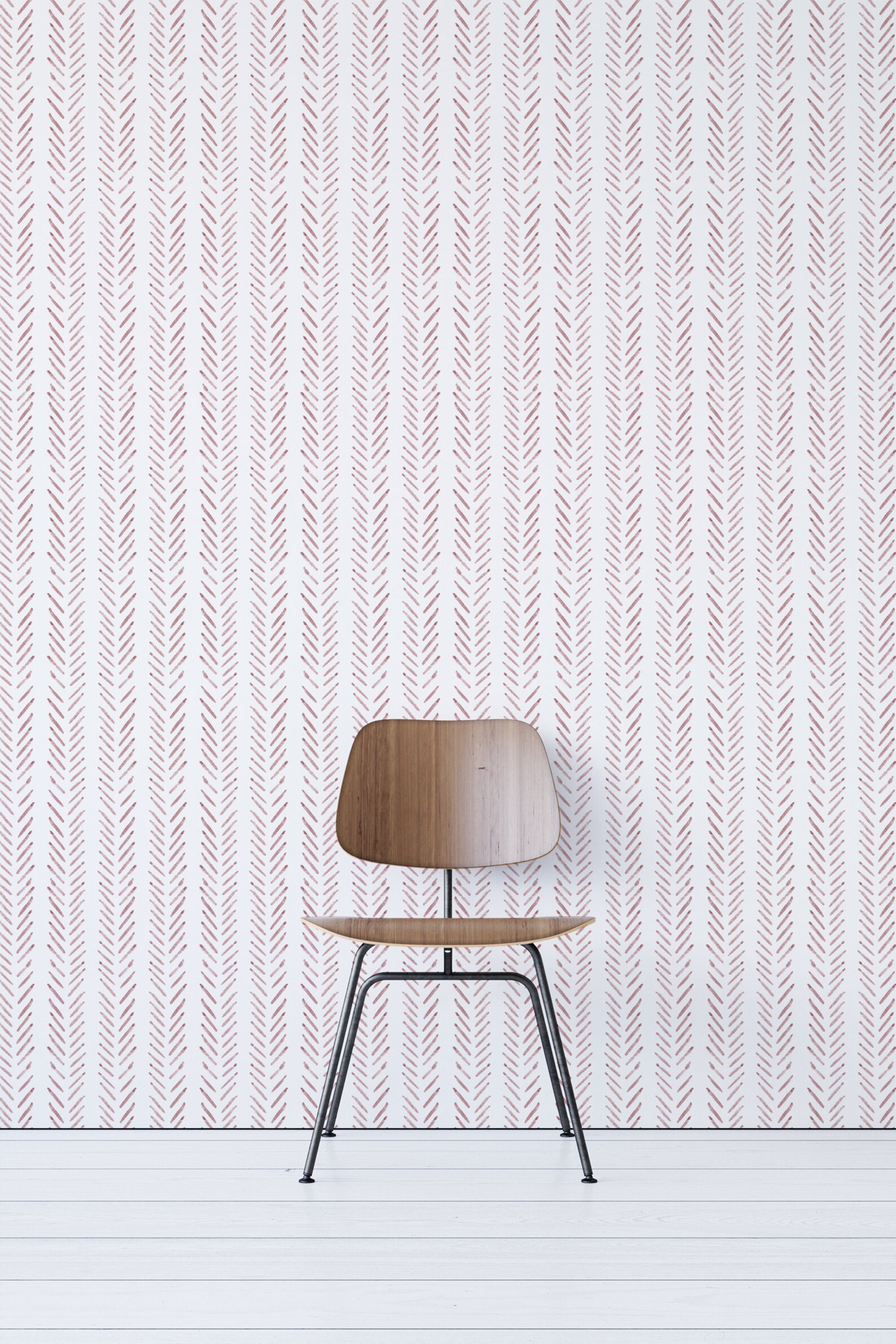 Pink Herringbone Wallpaper Pink Nursery Wallpaper Peel and Etsy