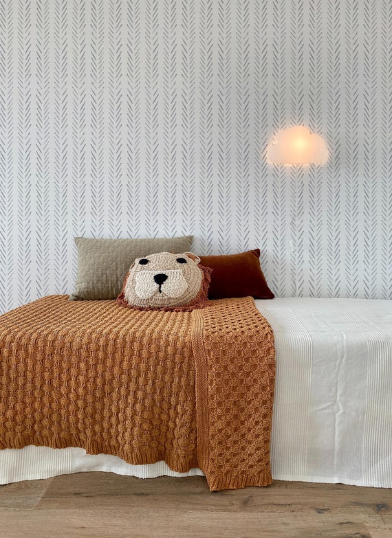 Grey Herringbone Wallpaper Grey Nursery Wallpaper Peel and Stick