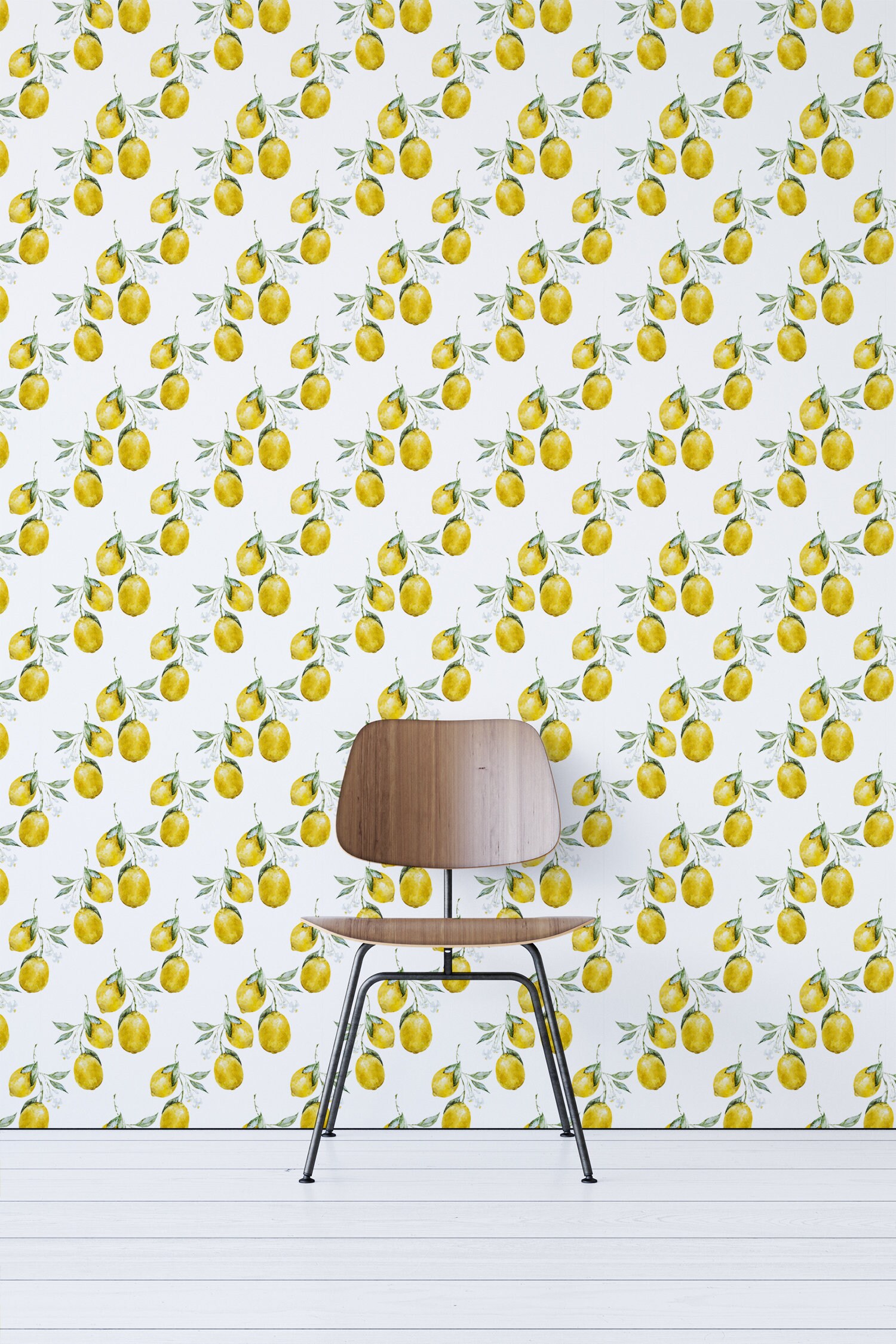 Lemon Wallpaper Removable Wallpaper Lemon Wallpaper Lemon Etsy
