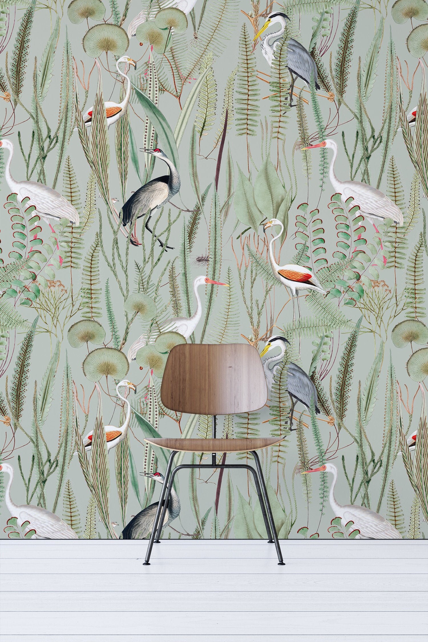 Heron Wallpaper Peel and Stick Heron Wallpaper Peel and - Etsy