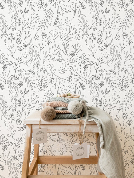 Removable Wallpaper Peel and Stick Wallpaper Herringbone  Etsy   Herringbone wallpaper Grey and white wallpaper Grey wallpaper