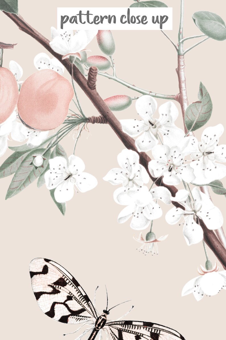 Peel and Stick Wallpaper Pink Wallpaper Pink Botanical - Etsy