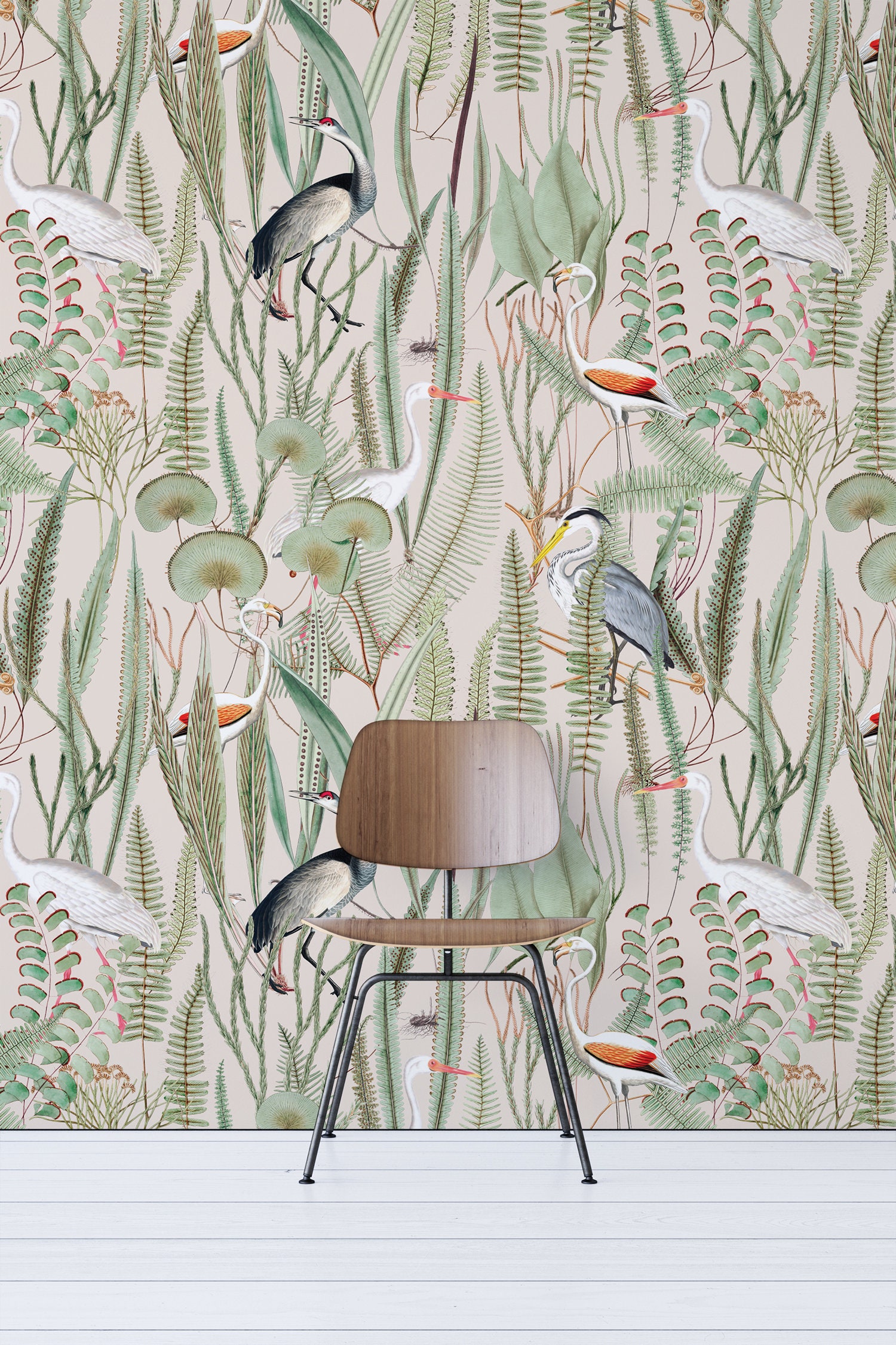Heron Wallpaper Peel and Stick Heron Wallpaper Peel and Etsy Canada