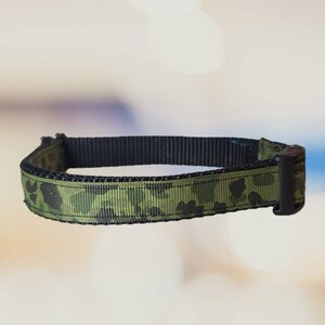 Green Camo adjustable dog collar for small-medium size dogs-small dog collar-medium dog collar-camo dog collar-camo collar