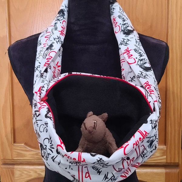 Cruella zipper bonding scarf-small animal bonding-bonding bag-rat bonding-sugar glider bonding-hedgehog bonding-bonding