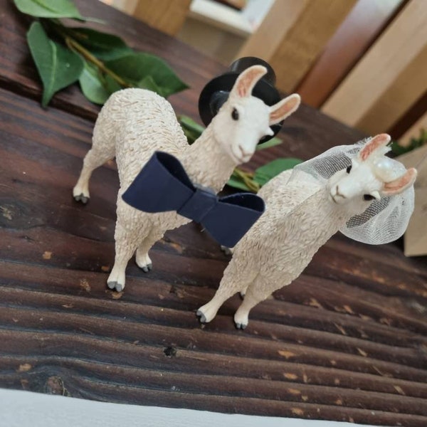 Llama cake topper - animal wedding topper - barn wedding