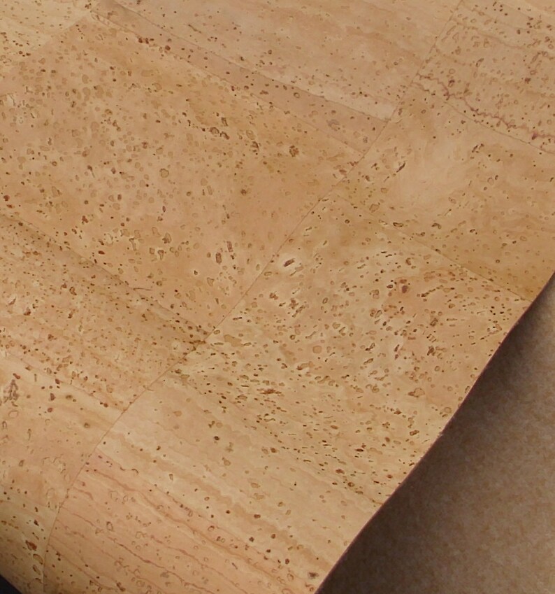 Sample or size 13.7x9.8 35x25cm high quality Cork fabric