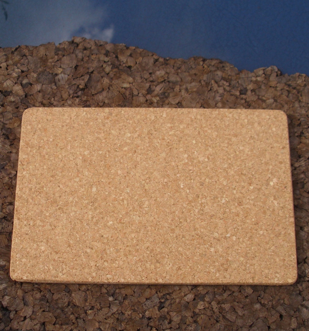 Rectangular natural cork trivet for crafting 2 pc. Etsy