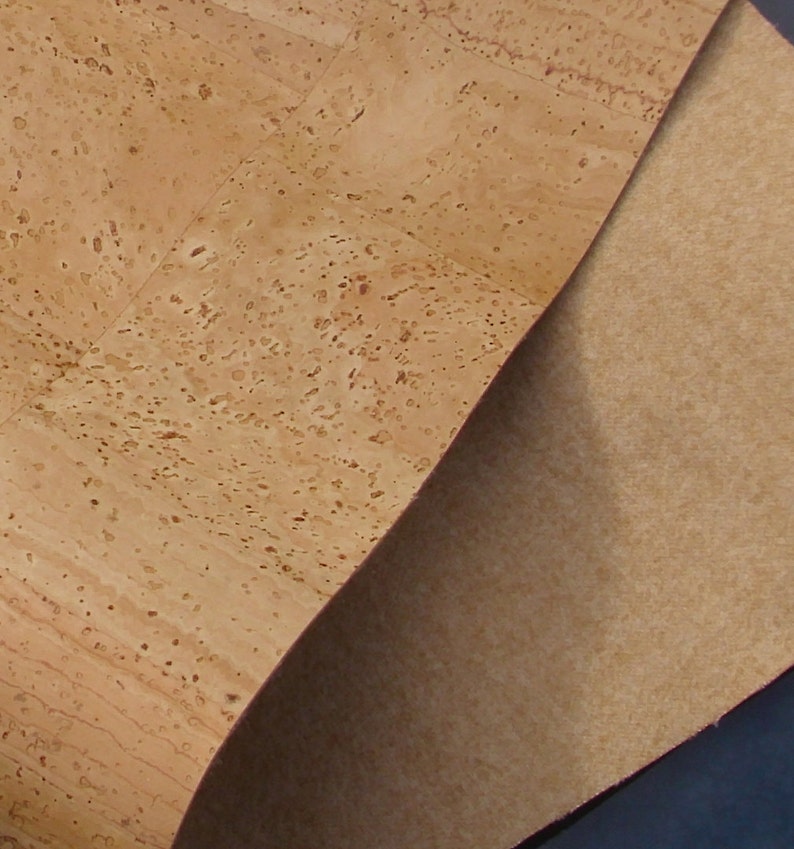 Sample or size 13.7x9.8 35x25cm high quality Cork fabric