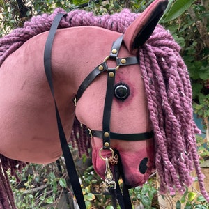 Staubiges rosa Hobbypferd mit offenem Mund Stockpferd. | Etsy