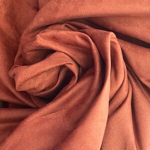 Burnt Orange synthetic Suede for teddy bear paw pads