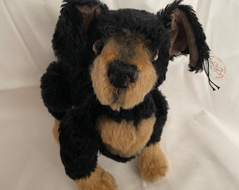 Nitro Doberman pup Ooak mohair artist puppy by Alaine Ferreira Bearflair