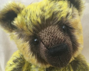 Indy, Ooak mohair artist bear collectible heirloom Alaine Ferreira, Bearflair