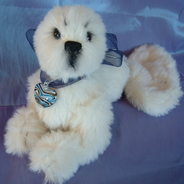 Snowpuff, Seal cub, artist pattern, Bear, Alaine Ferreira, Bearflair , Ooak bear.