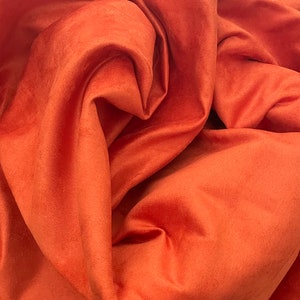 Orange synthetic Suede for teddy bear paw pads