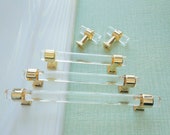 2.5 quot 3 quot 3.5 quot 3.75 quot 4 quot 4.5 quot 5 quot 5.5 quot 6.3 quot Acrylic Cabinet Pulls Handles Lucite Glass Look Drawer Pull Gold Kitchen Cabinet Door Handle Knob