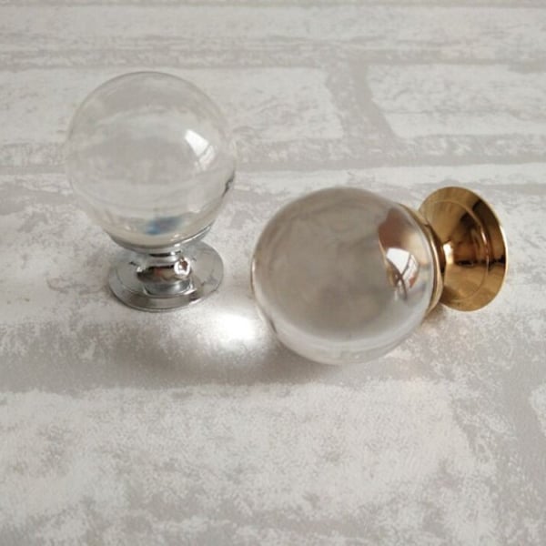 Glass Knobs Crystal Knob Drawer Knobs Dresser Pulls Handles Kitchen Cabinet Knob Decorative Knobs Pull Handle Hardware Clear Silver