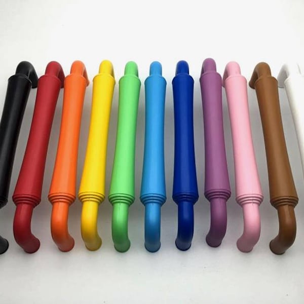 5" Colorful Cabinet Door Handle Knob Drawer Pulls Kitchen Dresser Pull Handles Kids Blue Orange Yellow Red Pink Black White Green 128 mm