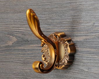 Unique Wall Hooks / Decorative Hooks / Wall Hook Antique Brass / Coat Hangers / Coat Rack Hooks / Metal Double Hook / Furniture Hardware