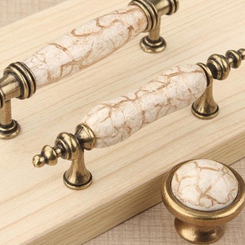 Drawer Knobs Pull Handles Dresser Pulls Porcelain / Kitchen Etsy