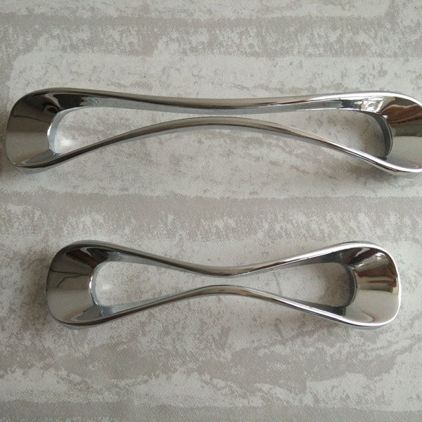 3.75“ 5”Drawer Pull Dresser Pulls Handles Chrome Silver Shabby Chic / Kitchen Cabinet Handle Knobs Pull Retro Hardware Shabby Chic 96 128 mm