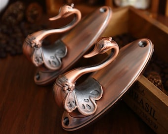 Swan Decorative Wall Hook Metal Wall Hooks / Antique Copper Curtain Tie Backs Hardware Hanger Coat Rack Hangers Unique