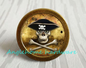 Skull - Drawer Knobs Pulls Handles / Kitchen Cabinet Knobs Handle Pull / Antique Brass Silver Dresser Drawer Knobs Pulls Hardware