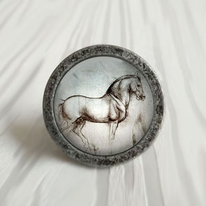 Horse - Drawer Knobs Pulls Handles / Kitchen Cabinet Knob Handle Pull / Antique Silver Dresser Drawer Knobs Pulls Handles Furniture Hardware