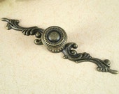 Rustic Dresser Drawer Knobs Pulls Backplate Antique Bronze French Cabinet Handles Pull Knob Ornate Cottage Chic Furniture Hardware