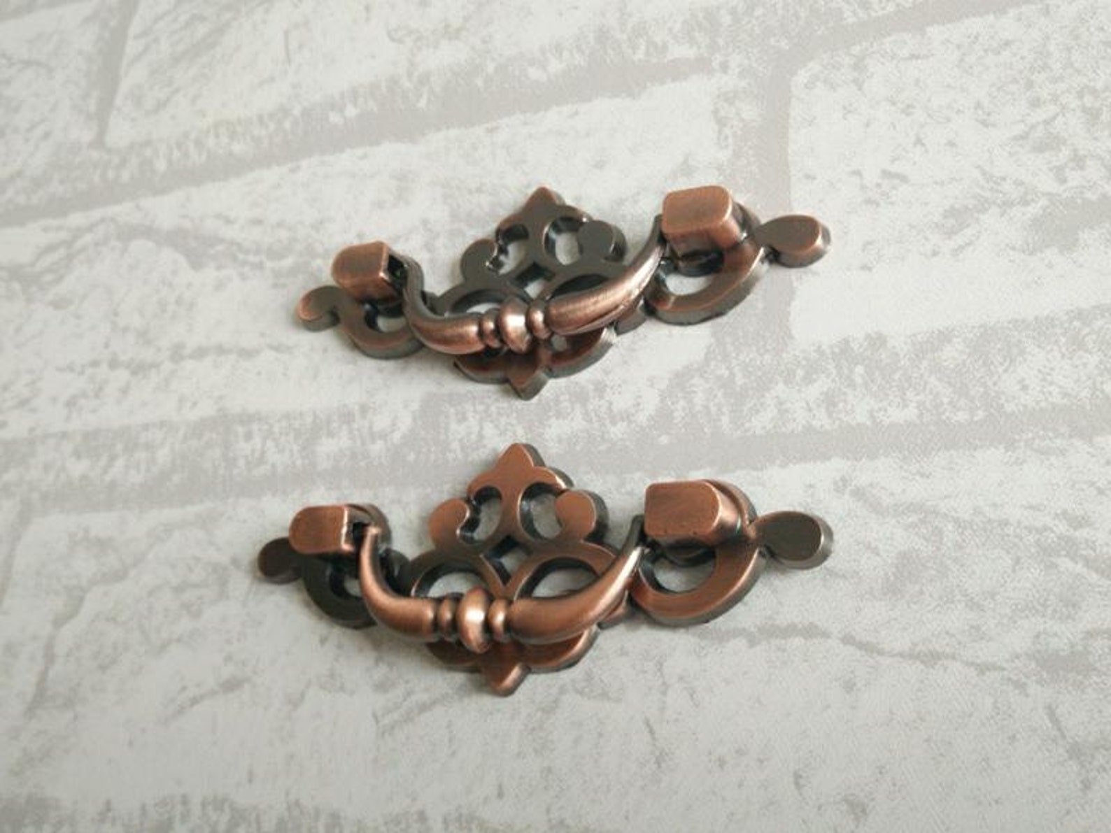 2.5 3.75vintage Style Handles Pulls Antique Copper Dresser