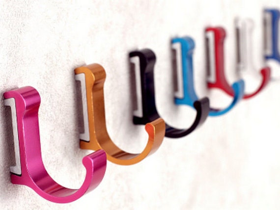 Colorful Hook Decorative Hooks / Wall Hooks Metal Hooks / Coat Hangers Wall  Towel Hanger / Red Yellow Blue Black Silver Pink Home Decor 