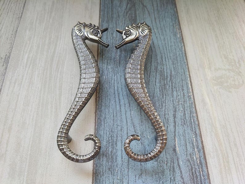 Vintage Dresser Knobs Pulls Drawer Knobs Pulls Handles Antique Bronze Kitchen Cabinet Door Handle Pull Furniture Knobs Hippocampus