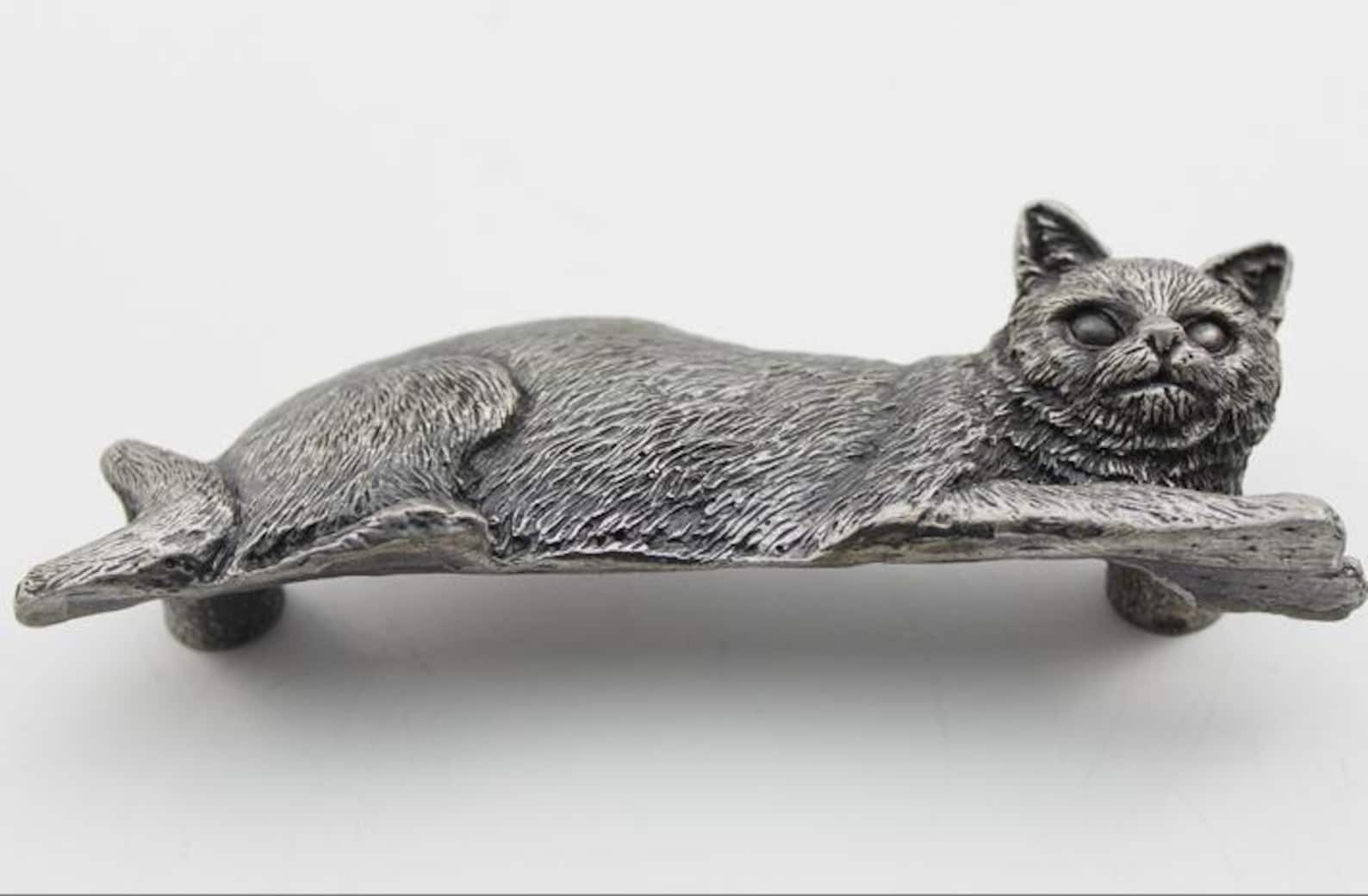 Cat Shabby Chic Dresser Knob Pull Drawer Knobs Pulls Handles Etsy