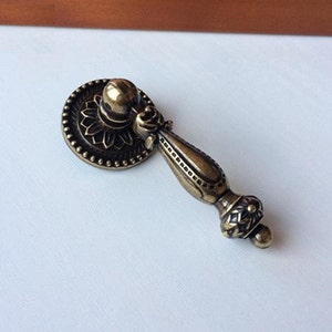 Drop Dresser Knobs Pulls Handles Drawer Pull Handles Hanging Kitchen Cabinet Knobs Handle Pull Antique Bronze Decorative Furniture Hardware image 4