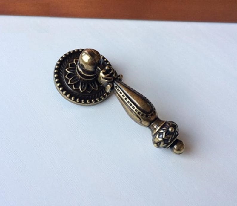 Drop Dresser Knobs Pulls Handles Drawer Pull Handles Hanging Kitchen Cabinet Knobs Handle Pull Antique Bronze Decorative Furniture Hardware image 4