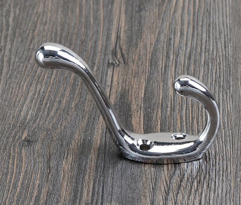 Coat Hook Decorative Hooks Wall Hooks Clear Silver Metal Etsy